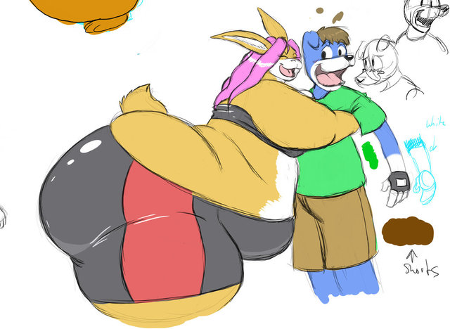 jiggly ass galleries art can catch jiggly hugs toony kazecat