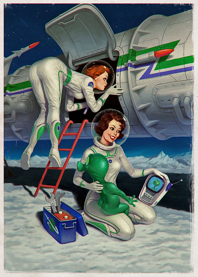 russian babes russian retro babes future space kosmos