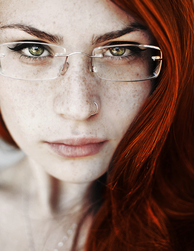 sexy red head girl pics glasses meh