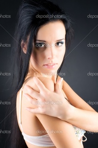 brunette woman pics depositphotos slim brunette woman portrait stock photo