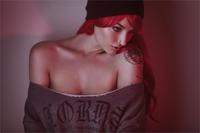 hot girls redhead htb xxfxxxh font sexy girl women redhead bare shoulders nose rings tattoos wholesale tattoo poster