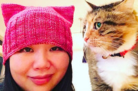 picture of a female pussy fashion daily pussy hat project women are knitting pink hats protest trump